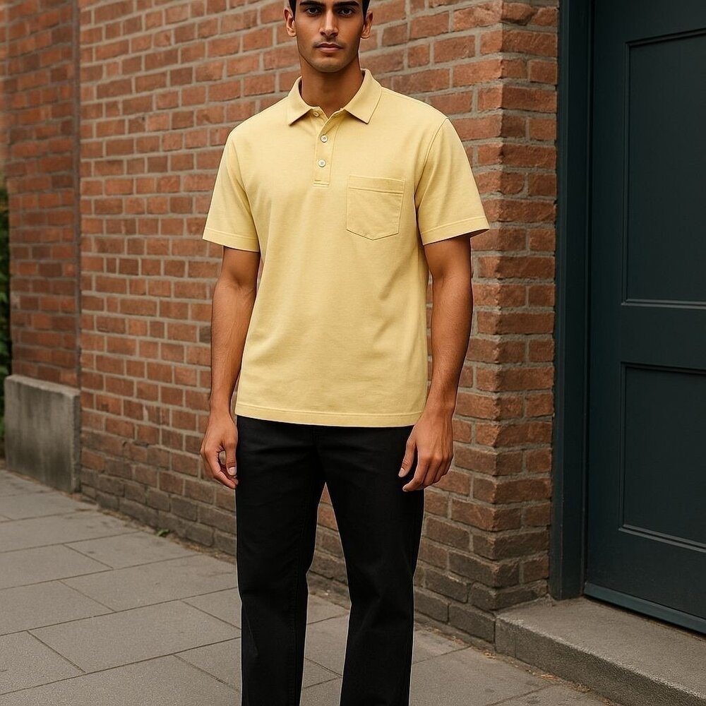 Tori Richard Honolulu Polo Men's 2XL Golf Leisure Light Yellow Shirt XXL